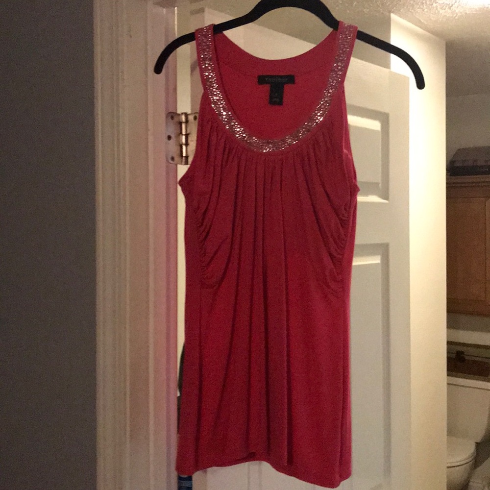 White house Black Market beaded sleeveless top